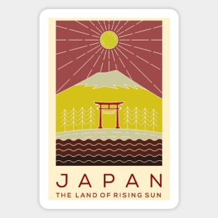 Pink japan the land of rising sun Magnet